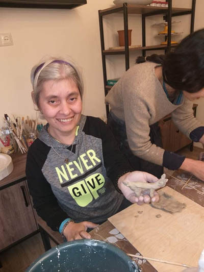 The ceramics lab in Geghanist, Armenia,   rings joy to the residents of the Warm Hearths homes.