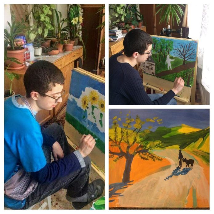 Eva Ghazanchyan made posters for International Autism Awareness Day (April 2)